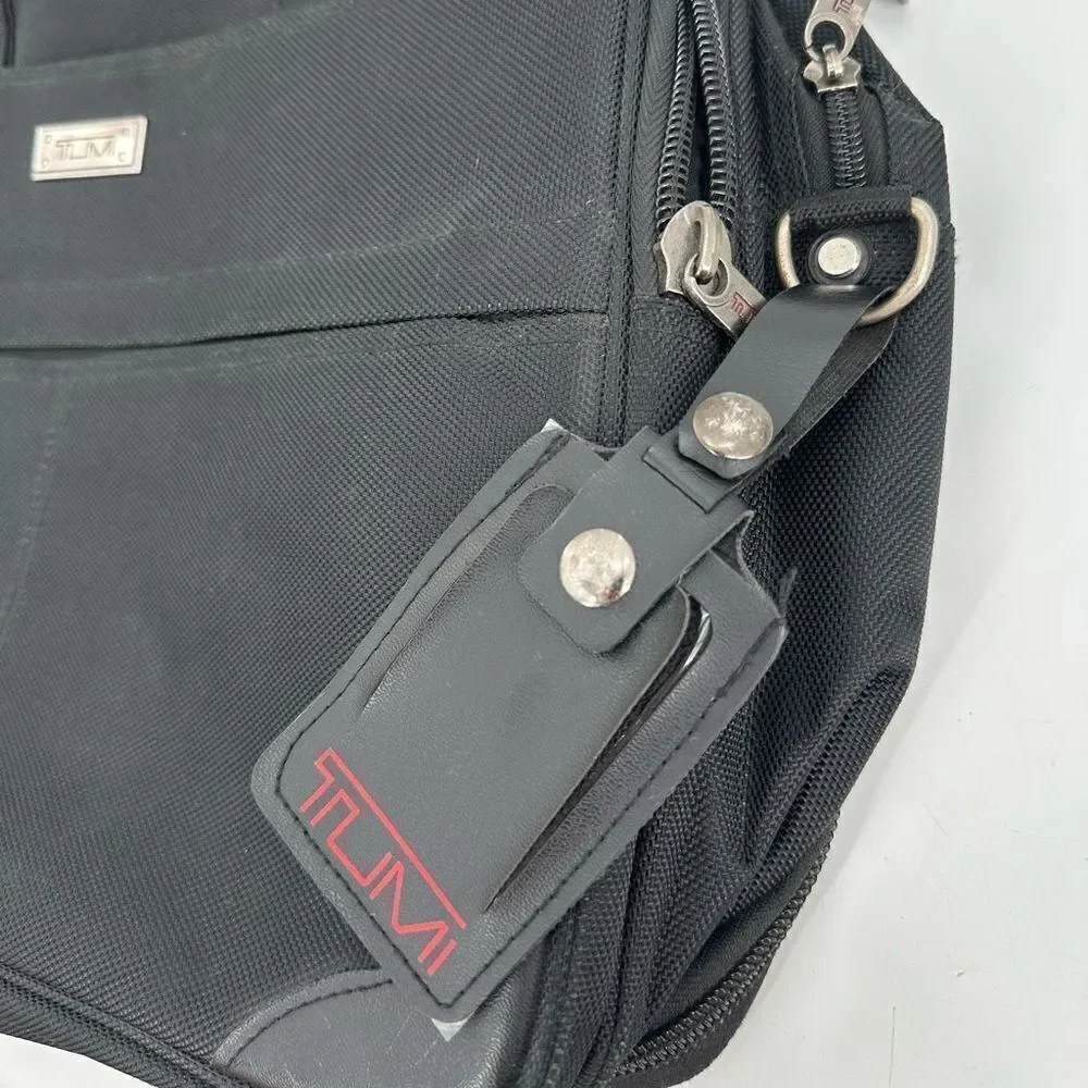 Tumi Organizer Portfolio Briefcase Laptop Bag Black Travel Bag Flawed